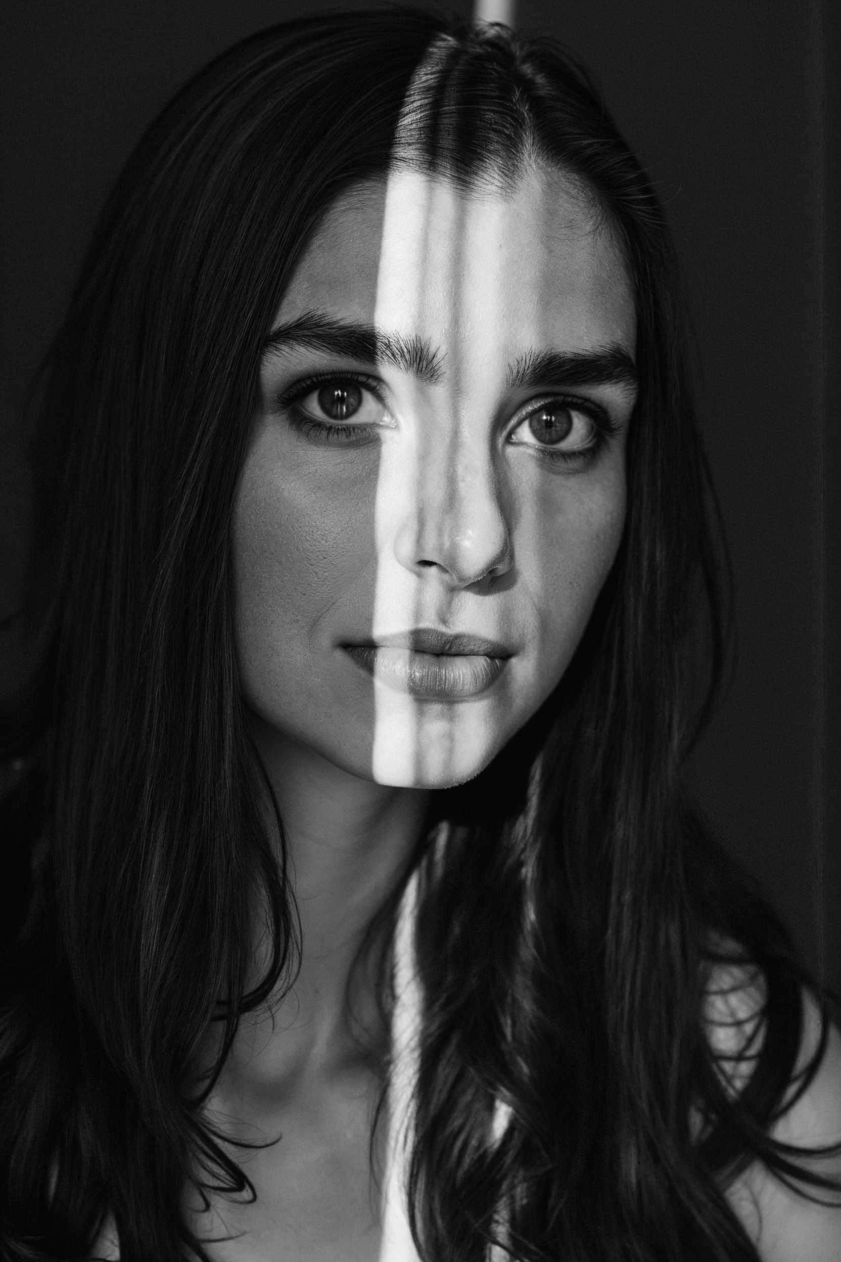 Anne Bindels — black and white editorial portrait